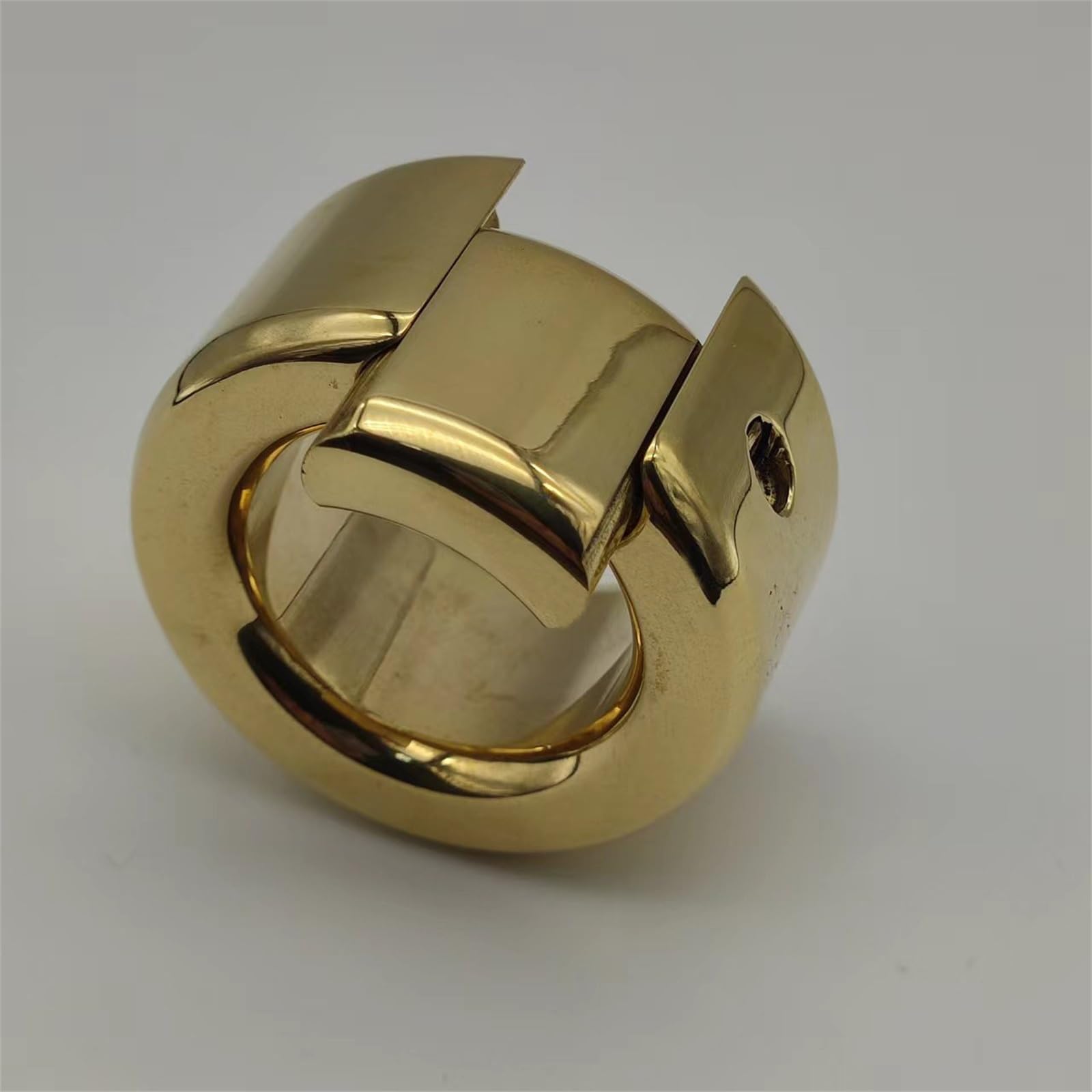 24 Größen Extra Dicker Hodenring Gold Runden Metall CBT Ballstretcher Hodengewicht Hodenstrecker SM Bondage Hodensack Stretcher Ejakulationsverzögerung Extrem Sex Toys for Männer
