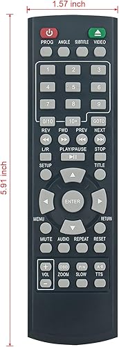 Miniatura 5 de LR03 XL-6046 Reemplazo de control remoto apto para reproductor de DVD Onn 100008761 100093892 ONA18DP001 ONA19DP005 100008761OA