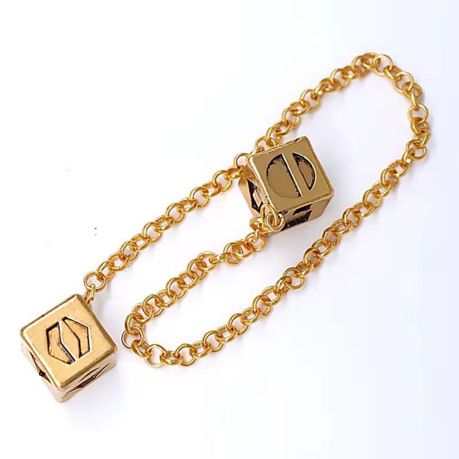 Lucky Gold Dice for Car Mirror,Gold Metal Dice Car Charm,Automobile Decorative Accessories Rearview Mirror Hanging Ornaments,Fun Car Accessoriess,Stainless Steel Gold Plated