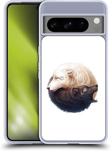 Head Case Designs Officially Licensed Jonas JoJoesArt Jödicke Yin Yang Wolves Creatures Soft Gel Case Compatible with Google Pixel 8 Pro