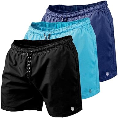 Kit 3 Short Masculino Tactel Piscina Praia Bermuda de Academia Masculino Corrida MP