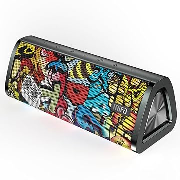 Caixa de som portátil Bluetooth MIFA A10+, IPX7 à prova d'água, 20W Bass, Emparelhamento estéreo sem fio, Mic embutido, Suporte Micro SD, USB, AUX-in, USB-C Charing