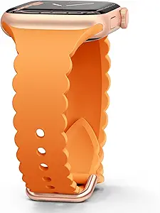 Sunnywoo Lace Sport Silicone Band Compatible with Apple Watch 38mm 40mm 41mm 42mm 44mm 45mm 46mm 49mm for Women, Soft Wristband Waterproof Replacement for iWatch Series Ultra 10 9 8 SE 7 6 5 4 3 2 1