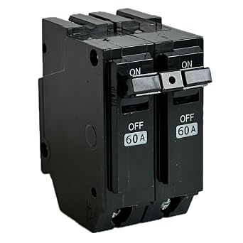 THQL2160 Circuit Breaker,Fit for General Electric,Repalce for THQL 2p 60A Breaker,2 Pole 60 Amp 120/240V 10kA,Plug-in Mount Standard,Thermal Magnetic Protection