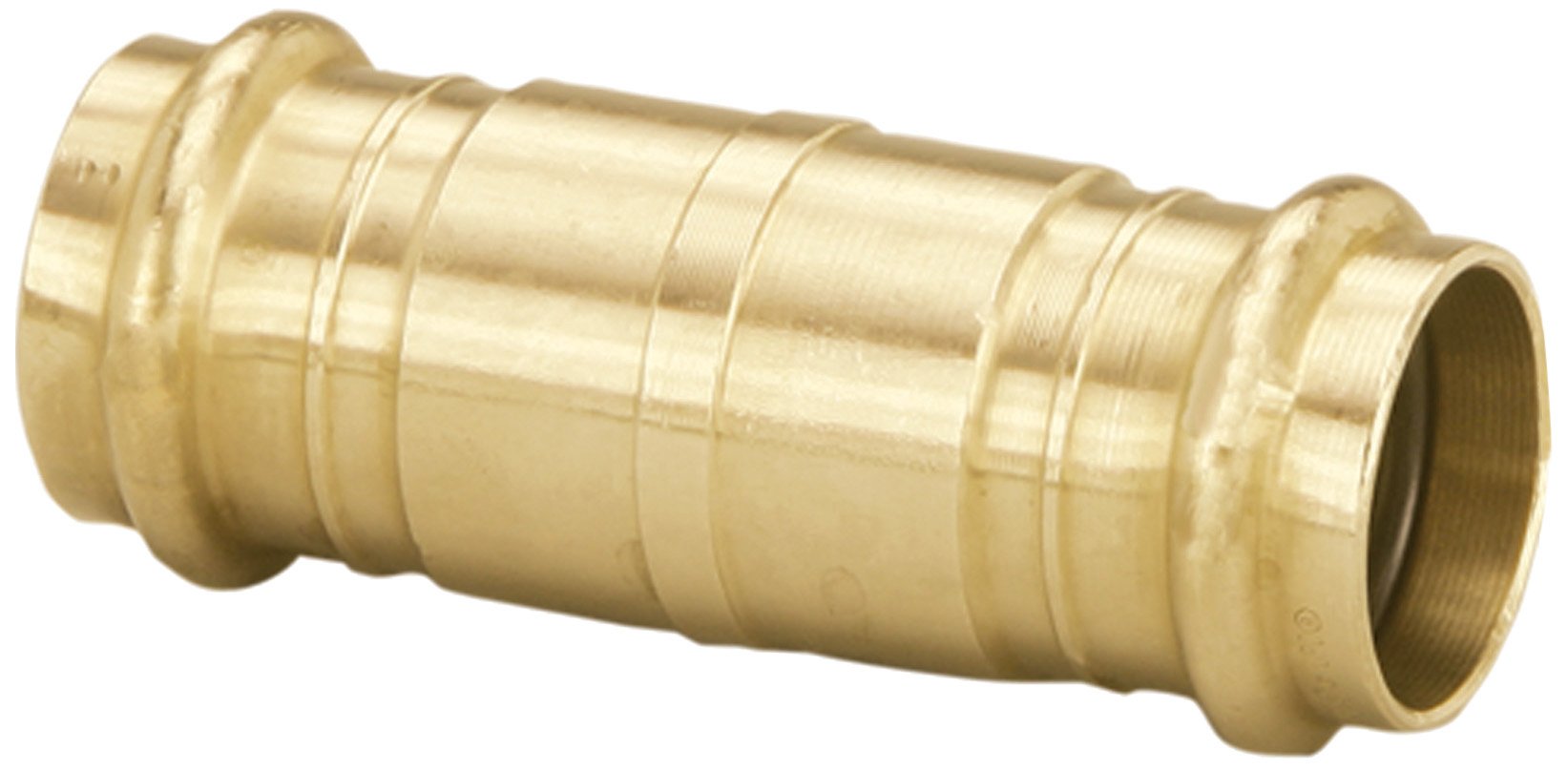 Viega 78223 ProPress - Acoplamiento de bronce extendido sin tope de 1 pulgada P x P, paquete de 5