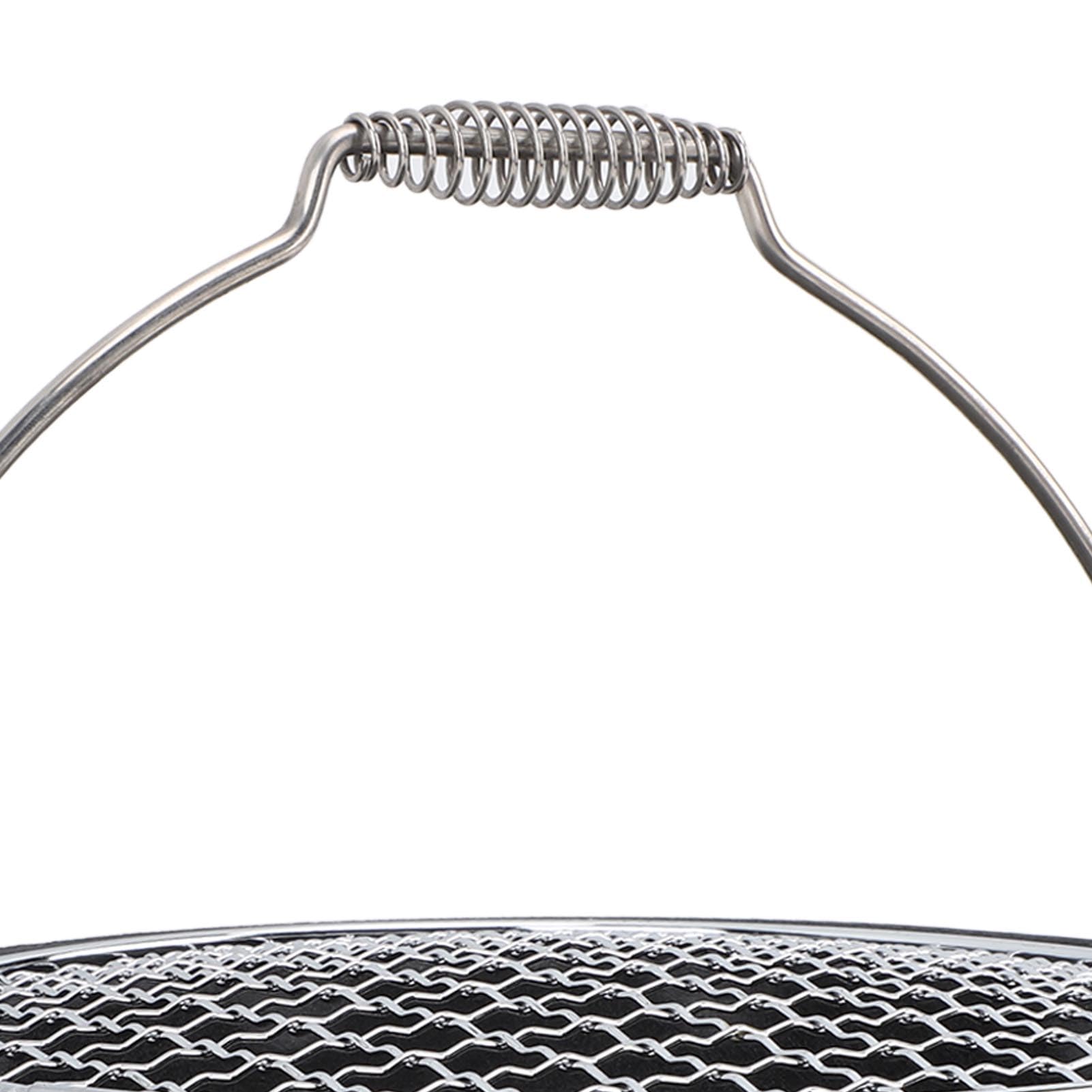 Mini Fornello per Barbecue Giapponese, Fornello per Barbecue Rotondo Portatile Mini Grill per Barbecue in Alluminio con Rete in Acciaio Inossidabile per Barbecue All'aperto(Large)