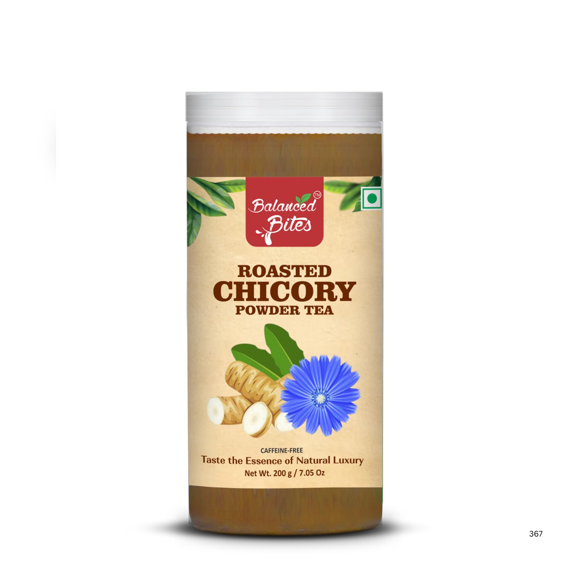 Balanced Bites Roasted Chicory Powder (Caffeine Free Coffee Substitute) – 200g | For Tea, Milkshake, Smoothies, Cold Coffee | Roasted & Ground, Gluten-Free | Instant Flavored Coffee Powder-image-15