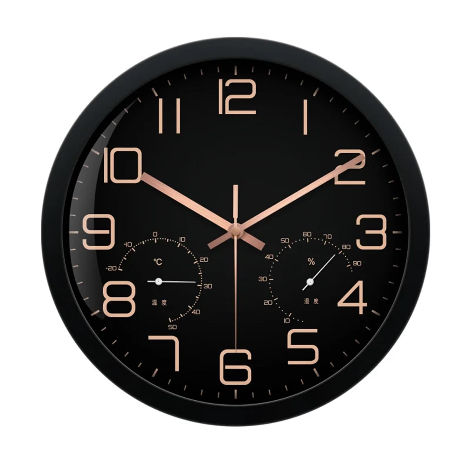 Orologio Da Bagno Orologio da parete elegante da 12 pollici, design moderno con temperatura integrata for l'arredamento dell'home office