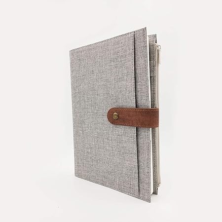 Amazon Teliz A5サイズ手帳 収納 取り外し可能 リネンコットン スケジュール管理 Iphone Kindle Nec Ipad Miniや小銭 お札等をラクラク収納 カバーの取り外しや本体の交換も可能 パステルグレー 薄灰色 リネンコットン製カバー ノート 文房具 オフィス用品
