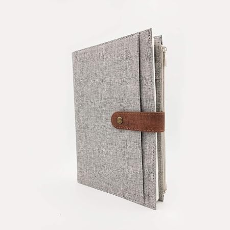 Amazon Teliz A5サイズ手帳 収納 取り外し可能 リネンコットン スケジュール管理 Iphone Kindle Nec Ipad Miniや小銭 お札等をラクラク収納 カバーの取り外しや本体の交換も可能 パステルグレー 薄灰色 リネンコットン製カバー ノート 文房具 オフィス用品