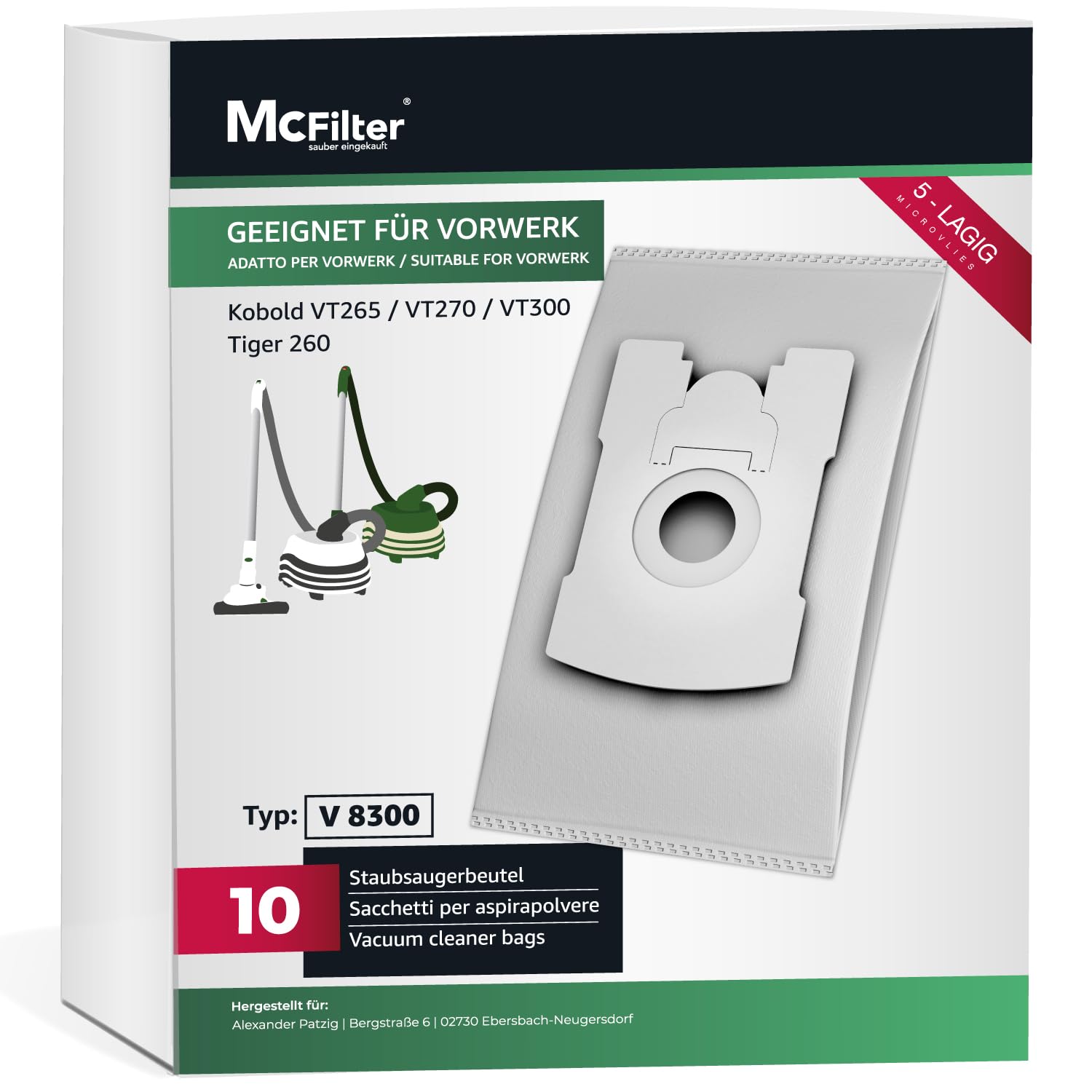 10 Sacchetti Primebag Per Vorwerk Sacchetti Per Aspirapolvere - Foto 10