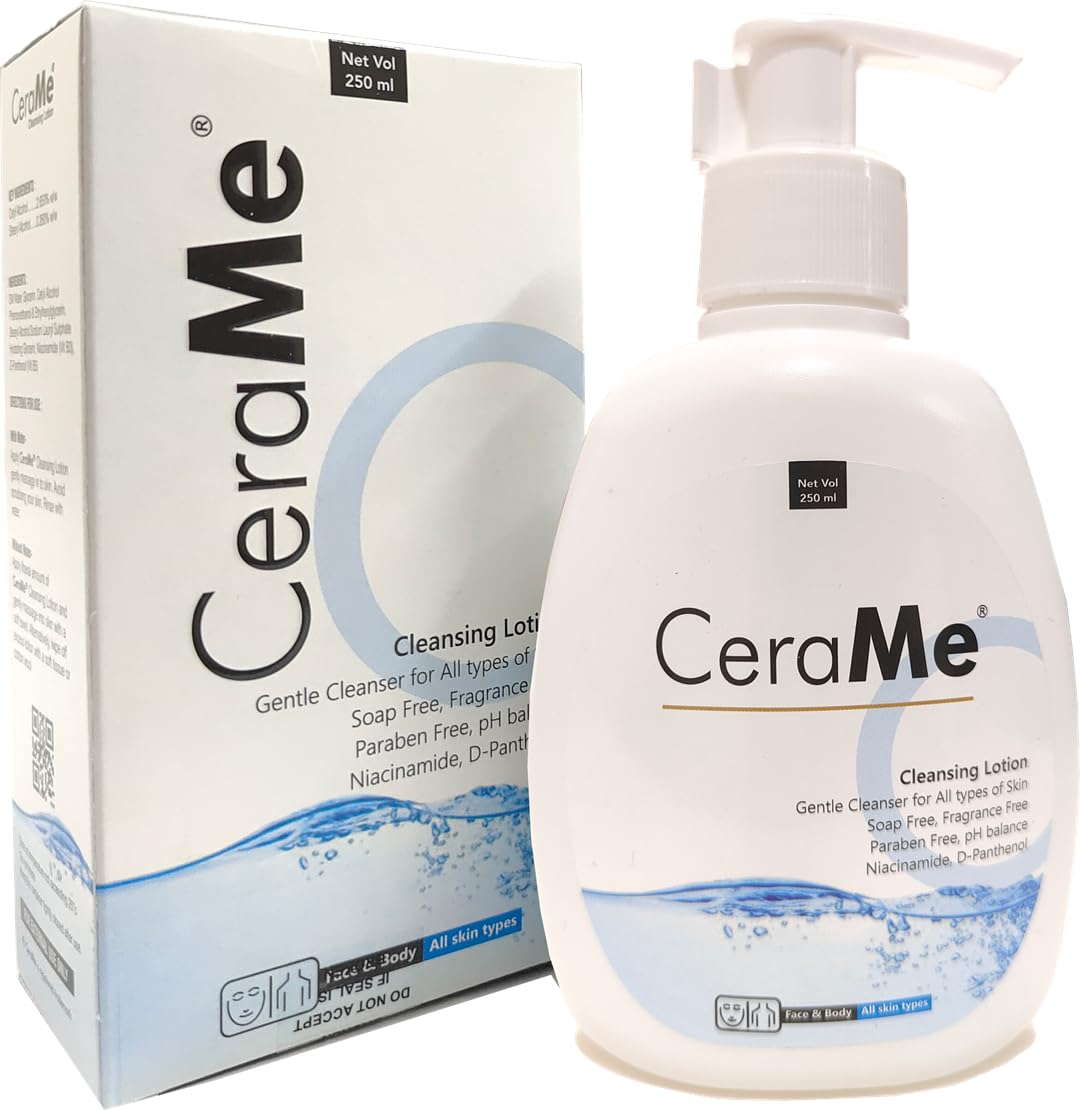 Skinnovate CeraMe Cleansing Lotion for Sensitive Skin, Gentle Skin Cleanser, Hydrates Skin, Soap Free, Fragrance Free (Pack of 1, 250ml)…