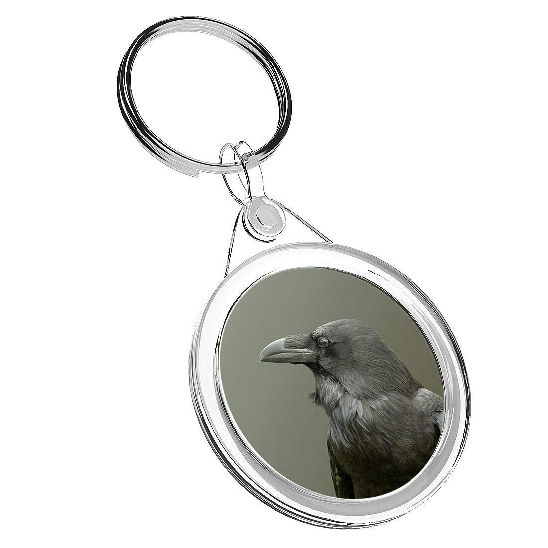 Destination Vinyl Keyrings Unisex Kids Multi 1 X Black Raven Crow Goth Bird - Keyring Ir02 Mum Dad Kids Birthday #8342