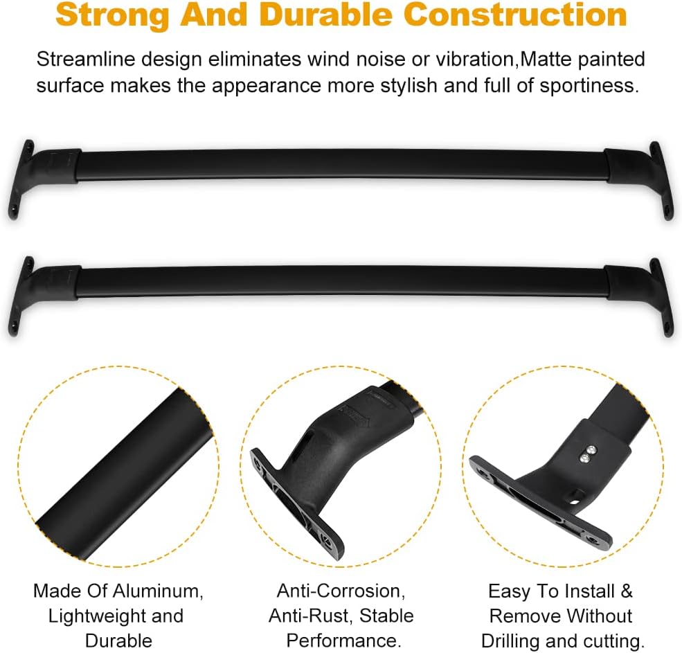 ROADFAR 2Pcs Roof Rack Crossbars Cargo Carrier for Ford Expedition 2018-2019 Max Load Up to 150 LBS