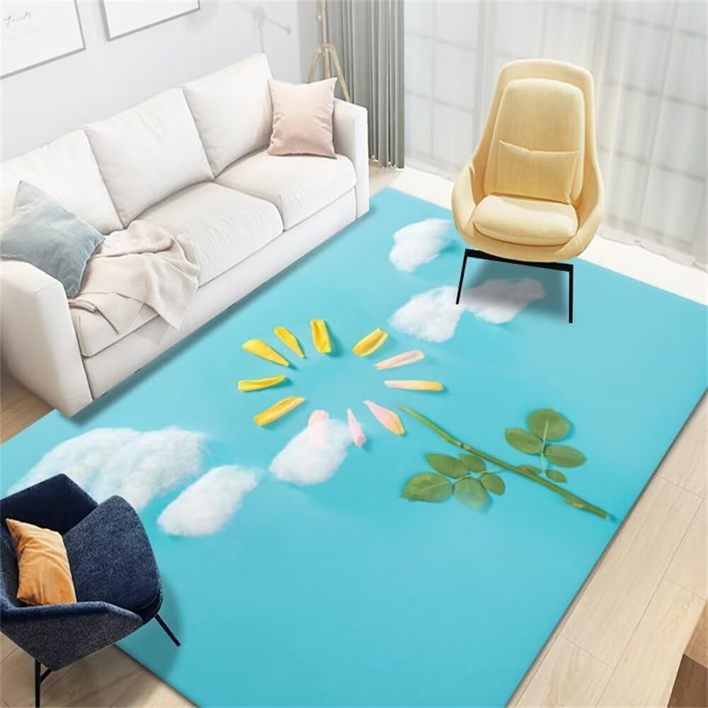 Tapis enfant lavable en machine pour chambre fille facile à nettoyer