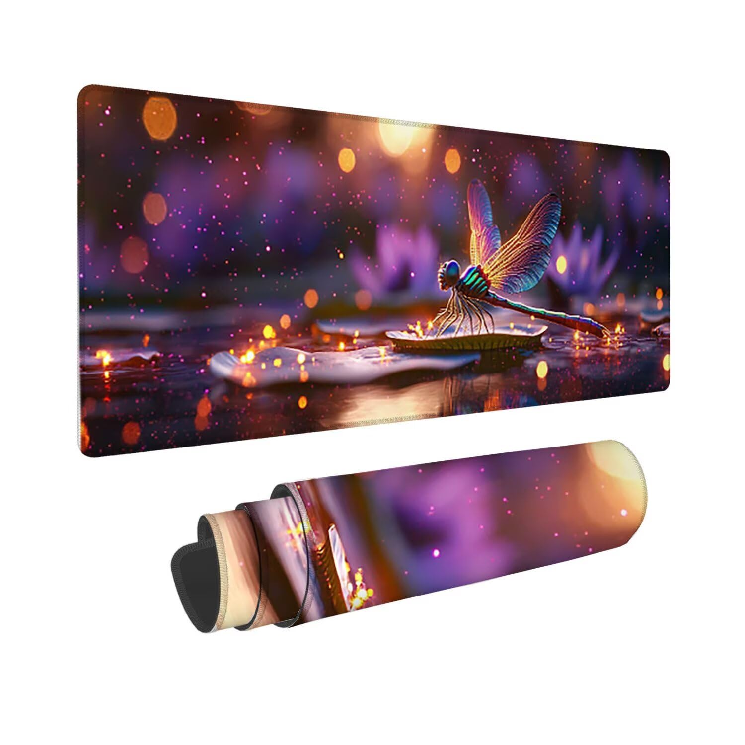 Podkładka pod mysz do gier, 1400 x 600 mm XXL Podkładka pod mysz do gier, duża, antypoślizgowa, wodoodporna, iExtended Long Keyboard Mouse Pad, akcesoria biurowe, do gier, komputera, komputera (ważki