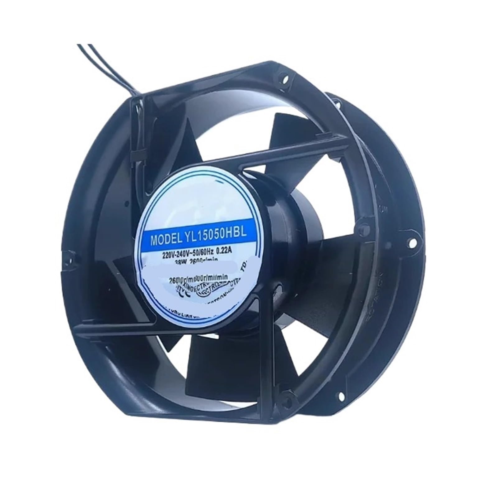 Ventilateur YL15050HBL 220V avec cadre aluminium robuste pour châssis métallique