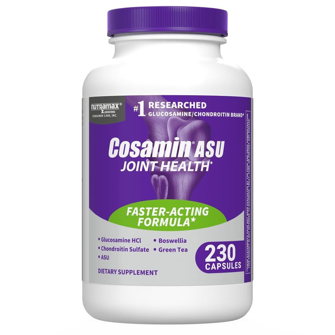 Cosamin® ASU Joint Health Supplement with Glucosamine, Chondroitin & ASU for Adult Men & Women, Joint Supplement, 230 Capsules