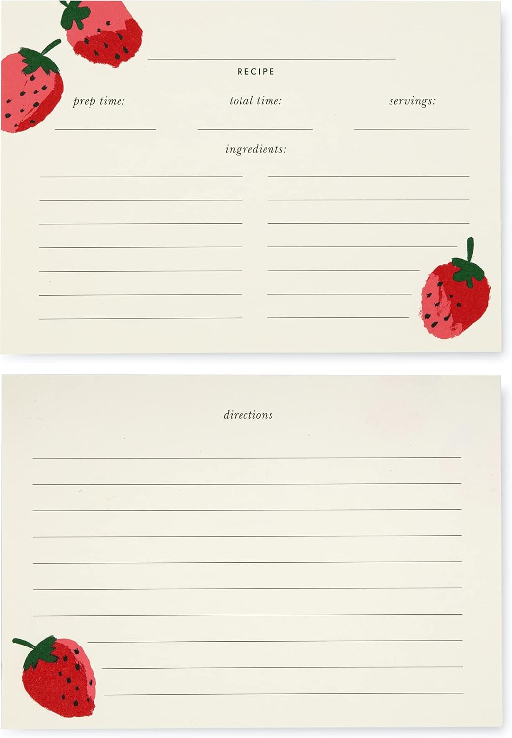Kate Spade New York Recipe Card Set of 40 (Strawberries) Amazon.co.uk