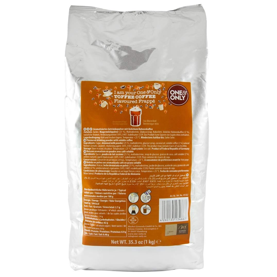 one&only Frappe Pulver Toffee Coffee 1000g