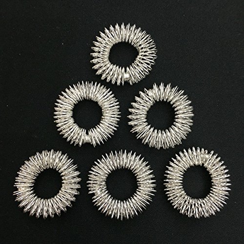 SHANF 5 Piezas Mini masajeador de Dedos Acupresión, Anillo de Masaje (Color al Azar)