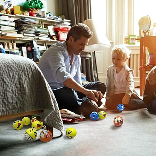 Miniatura 4 de Paquete de 24 mini bolas de espuma suave para apretar, juguete de 2.5 pulgadas, novedades educativas a granel para niños, escuela, aula, recuerdos
