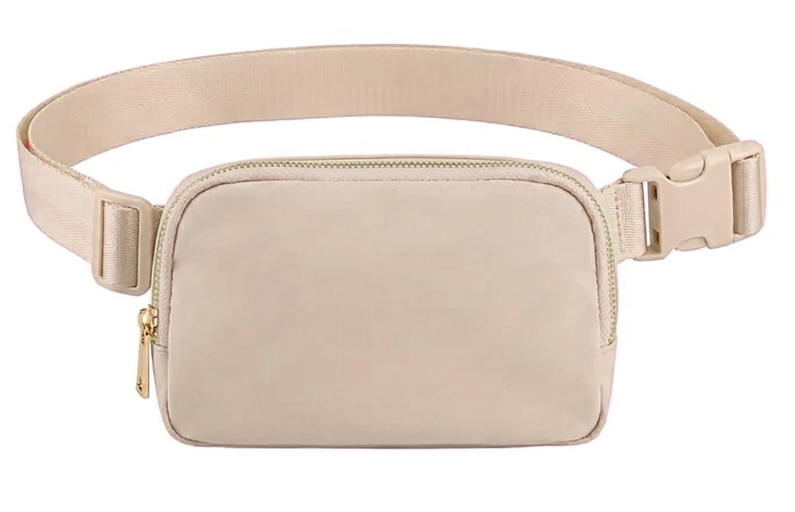 WILDHORN Nylon Waist Bag for Women | Adjustable Belt Bag | Multi-Compartment Crossbody Sling | Lightweight Travel & Daily Use Fanny Pack (Beige)-image-49