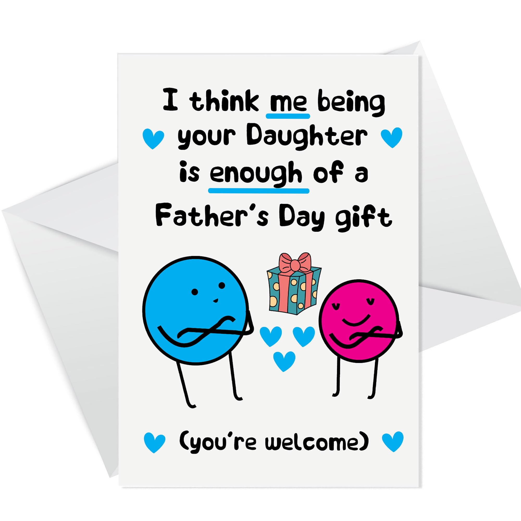 RED OCEAN Funny Fathers Day Cards for Dad Daddy, Daddy Father's Day Card from Daughter, Funny Card For Dad, Fathers Day Card, A6 Card With Envelope, Dad Cards, Funny Card For Him