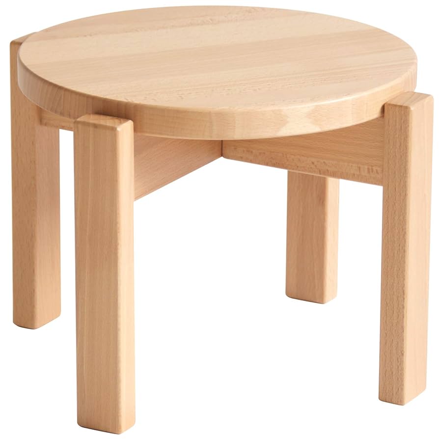 美品　イタリア　木製スツール　オーク材　子供椅子　花台　踏み台　ビンテージ 木製 スツール 花台 ジャパンビンテージ ① | OGISHIMA COFFEE