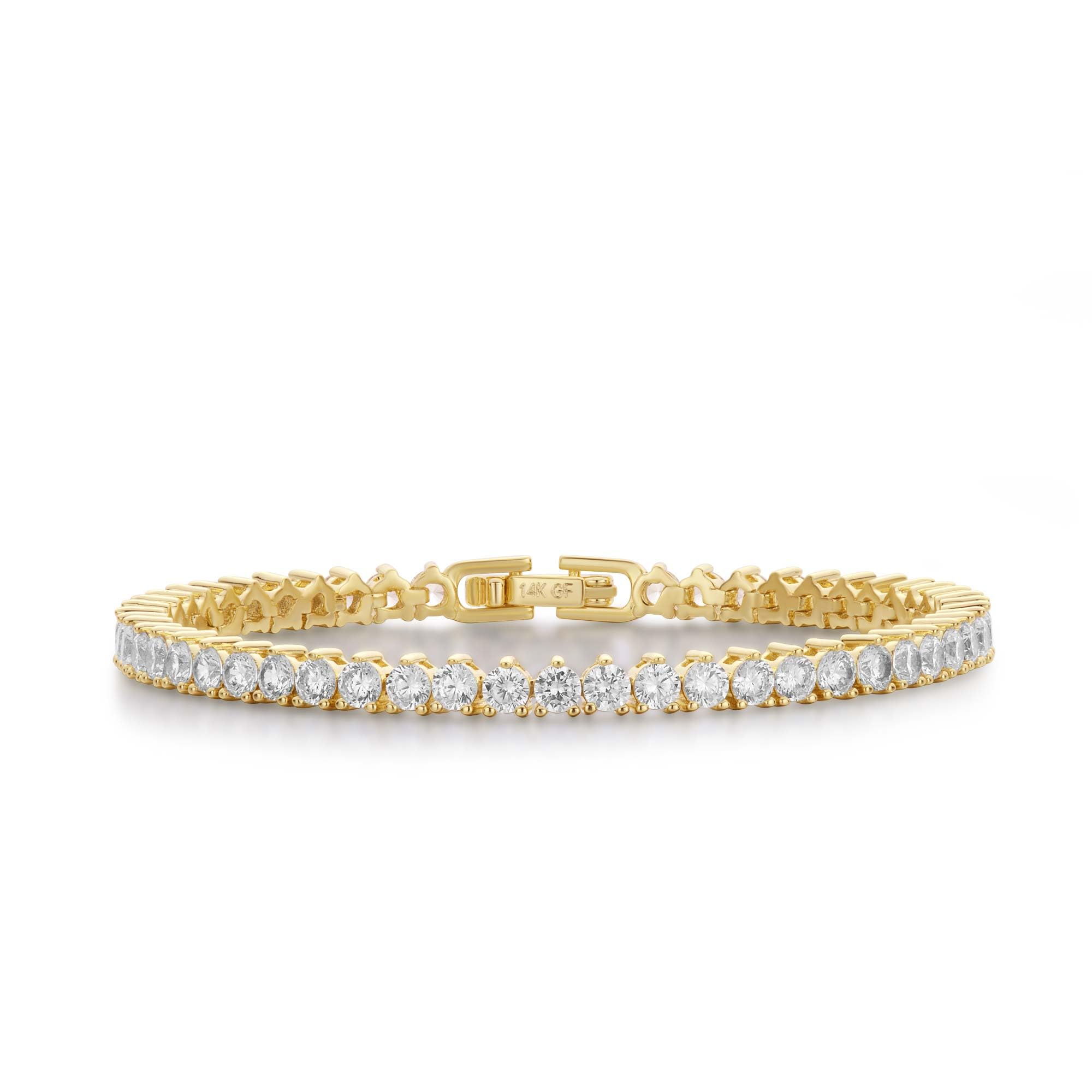 Pearich 14K Gold Filled 3mm CZ Opal Tennis Bracelet