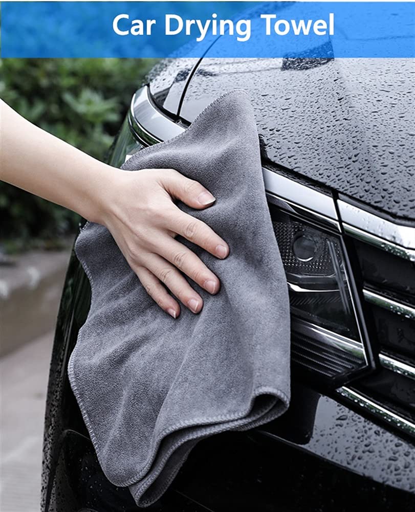 ACiyD Dry Towel Extra Soft Car Wash Microfiber Towel Car Cleaning Drying Cloth Car Care Cloth Detailing Car Washing Towel Accessories (Color : 3 pcs 30x60cm) (10 Pcs 30x60cm)