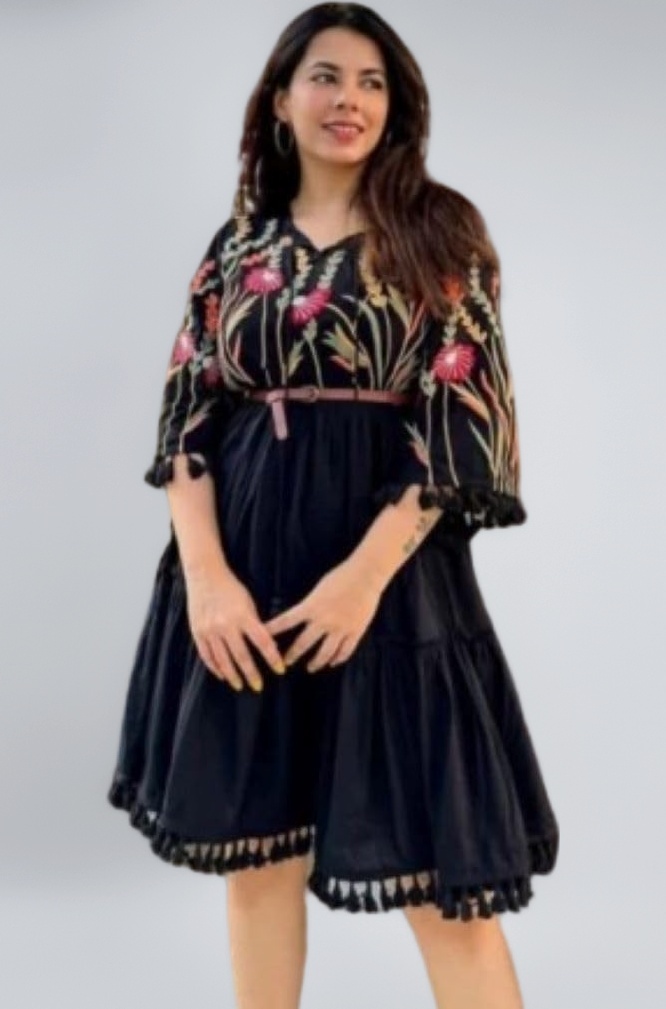 - Embroidered Dress for Women Midi | One Piece Dress for Women | Beach Dress for Women