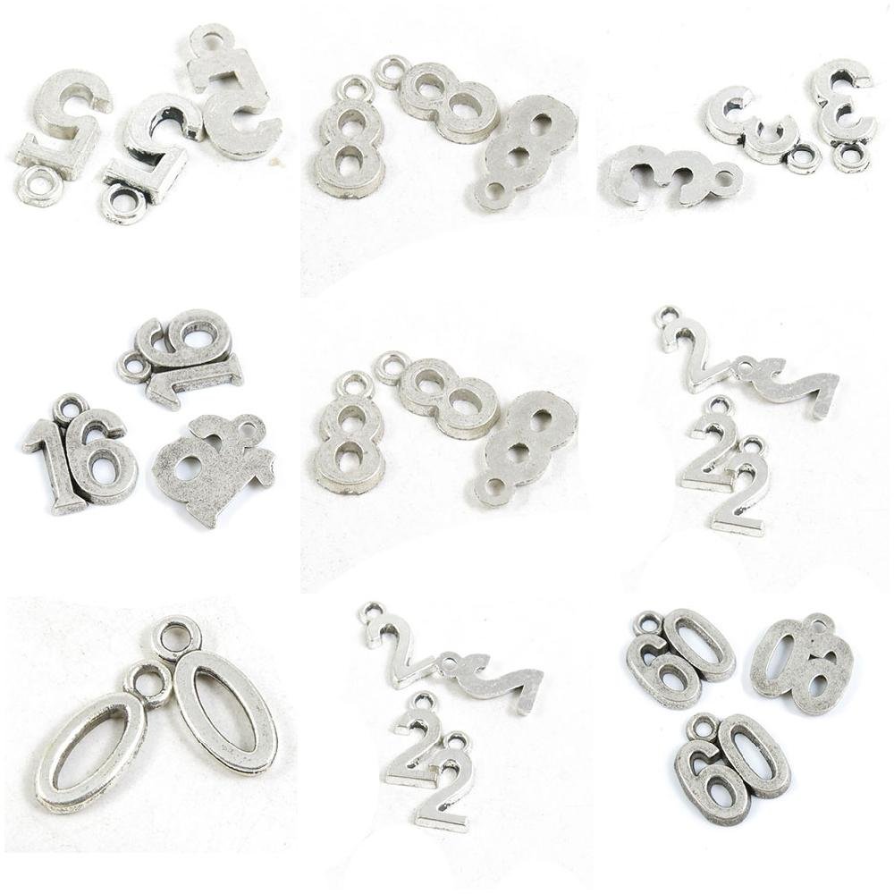 10 Pieces Antique Silver Number 3 Charms - Jewelry Making Supplies For Crafting & Beading