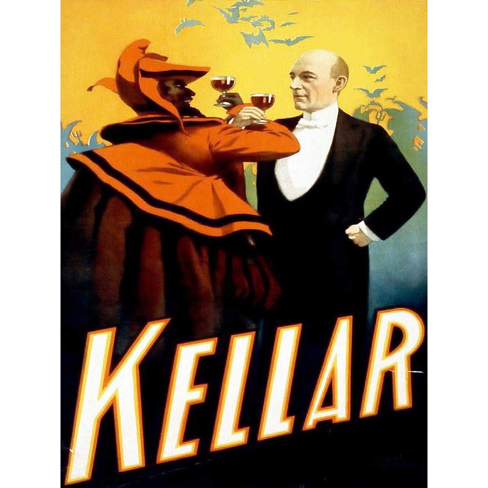 Wee Blue Coo Kellar The Magician Vintage Advertising Art Print Poster Wall Decor 12X16 Inch