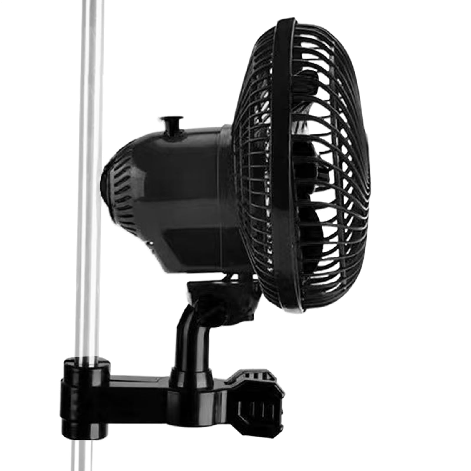 Generisch Grow Ventilatore con Clip, Regolazione a 2 Livelli, perbottone, oscillante, Ventola silenziosa da 25 W, per, Diametro 22 cm, Standard Europeo, Colore Nero