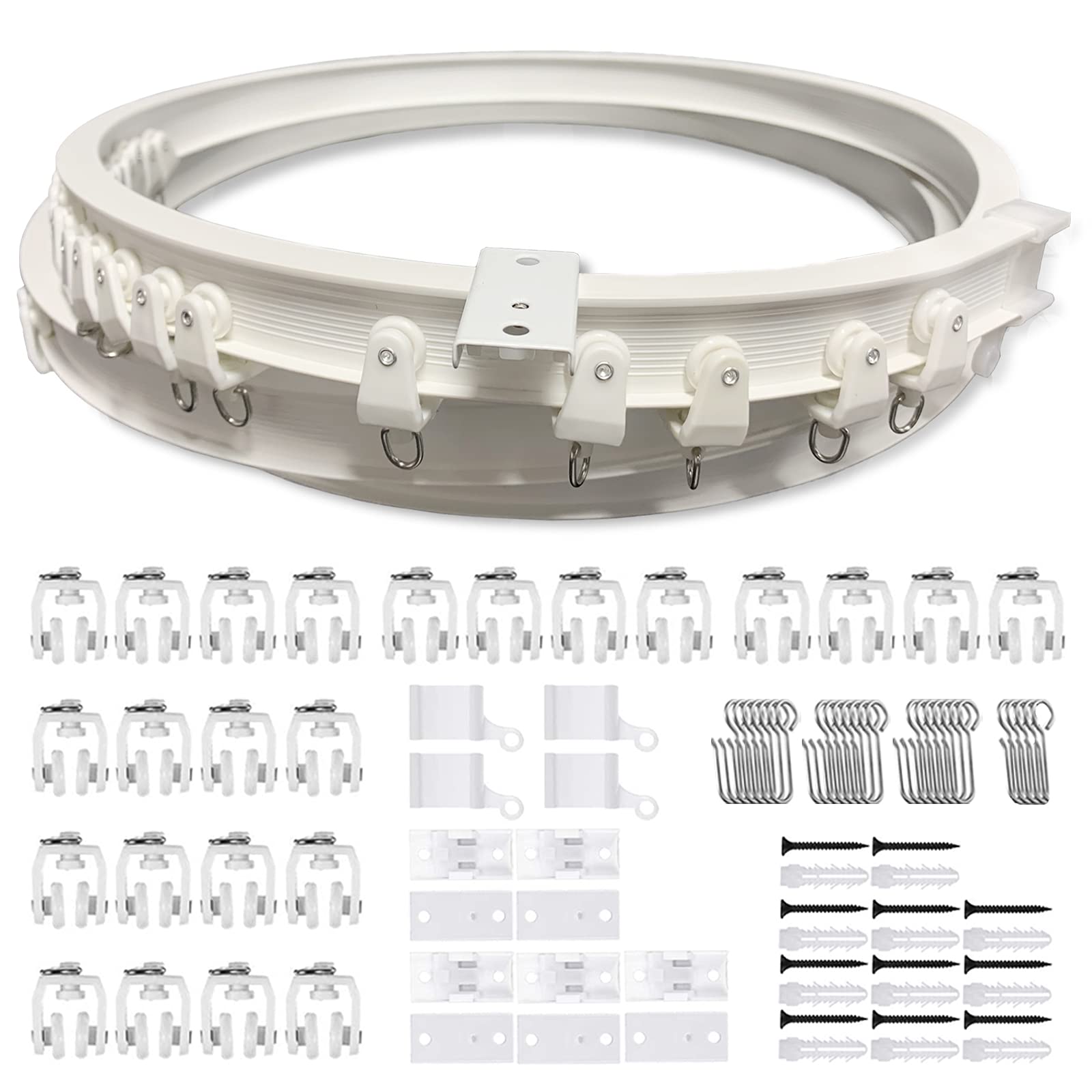 Buy Flexible Ceiling Curtain Track 3 m Curved Curtain Rail with Mute