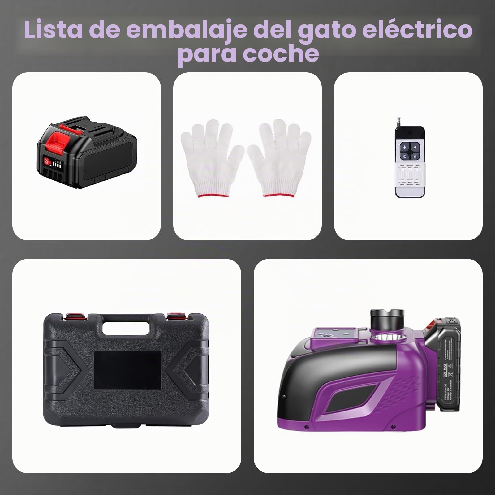Gato hidráulico 5T 3T, Gato hidráulico con batería de 4,0 Ah y Cargador con Bomba Inflable y luz LED, 150 – 450 mm, Elevador de Coche para Coche, SUV, sedán, MPV, Cambio de neumáticos