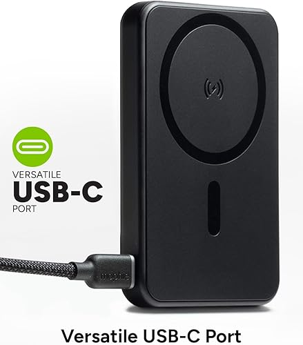 Miniatura 5 de mophie Snap+ Juice Pack Mini - Cargador portátil magnético de 5000 mAh, compatible con MagSafe, USB-C, carga multiorientación, cable USB-C a USB-C