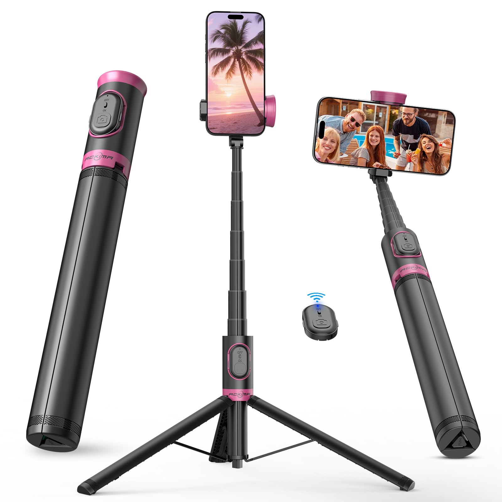 Photo 1 of ACKIMA 67" Selfie Stick Tripod with Wireless Remote