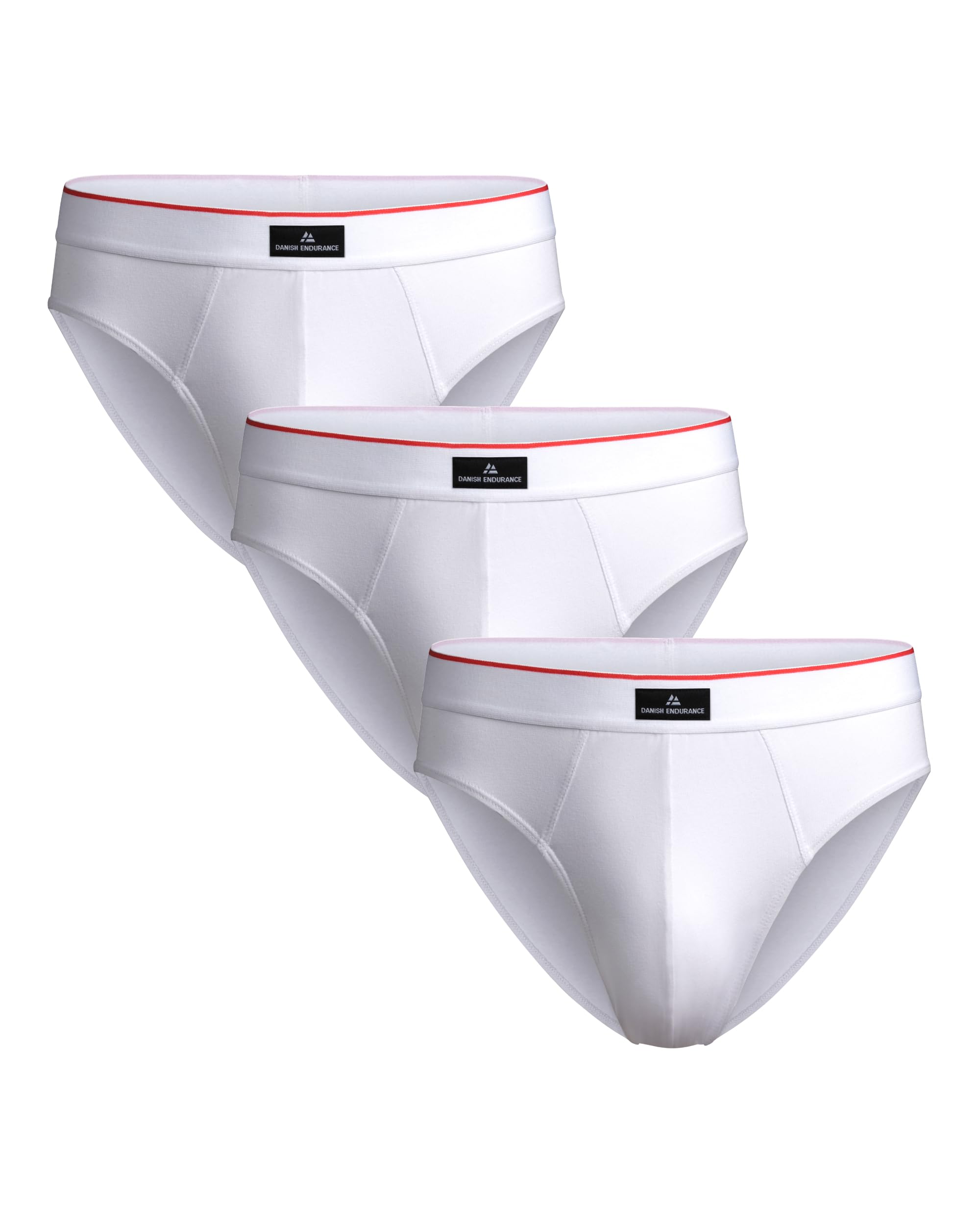 DANISH ENDURANCE Slip Uomo Cotone Premium, Mutande Uomo Comode e Traspiranti, Senza Etichetta, 3 o 6 Paia