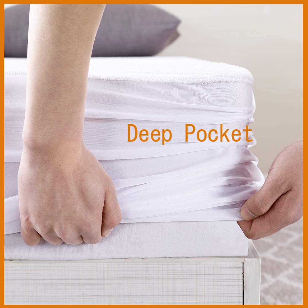 Coprimaterasso Impermeabile Super King Size - 100% Cotone, Profondità 30 Cm, Anallergico E Lavabile - Foto 11