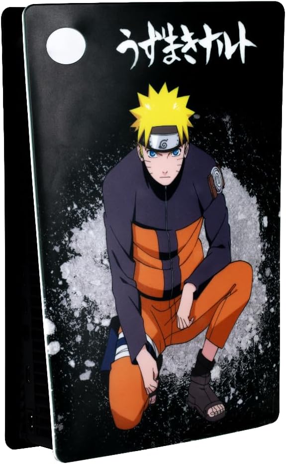 Konix Naruto Shippuden Protective Case for PS5 Console - Silicone - Shockproof - Anti-Scratch - Naruto Pattern - Black