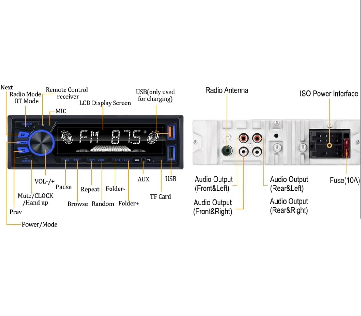 Amazon.com: RTV 1100 RTX 1100C B2650 Bluetooth Single DIN Kubota