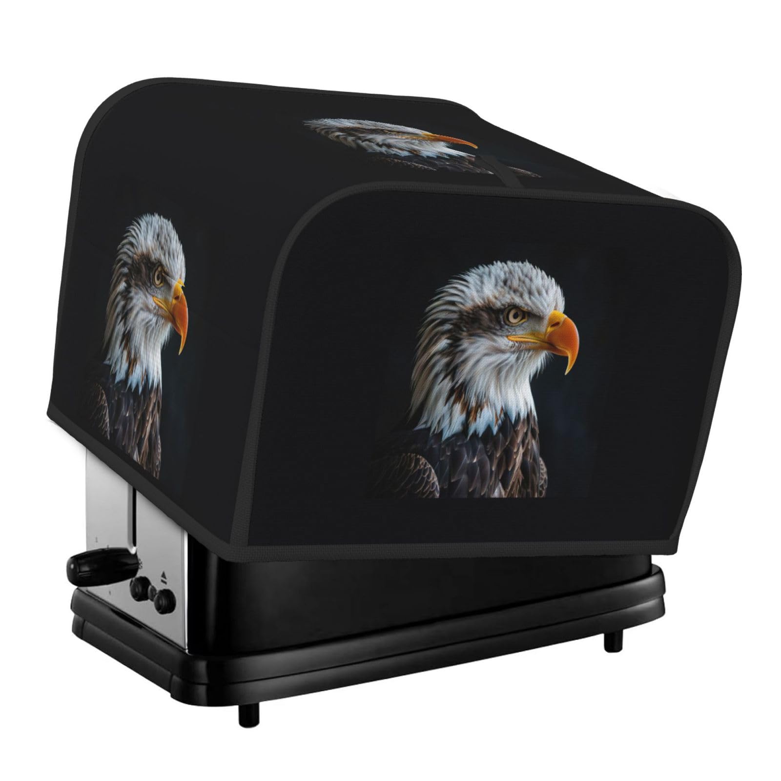 Bald Eagle Print 4-Slice Toaster Cover Dustproof Waterproof Kitchen Appliance Protector For Bread