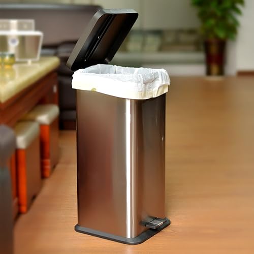 Miniatura 7 de Bolsas de basura meidong de 13 galones, grandes, altas y con cordón de cocina, fuertes y multiusos, para cubo de basura (5 rollos/95 unidades)