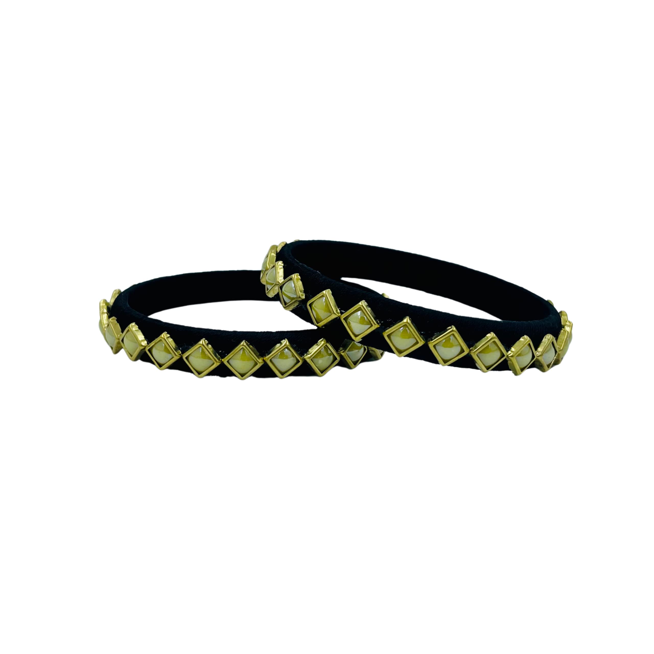Yaalz Silk Thread Kundan Embellished Bangles for Babies, Girls and Women for Festival, Traditional, Birthday, Everyday Office-casual wear in Black_Yellow Colors (B0BLGNC91Y) Amazon Price History, Amazon Price Tracker