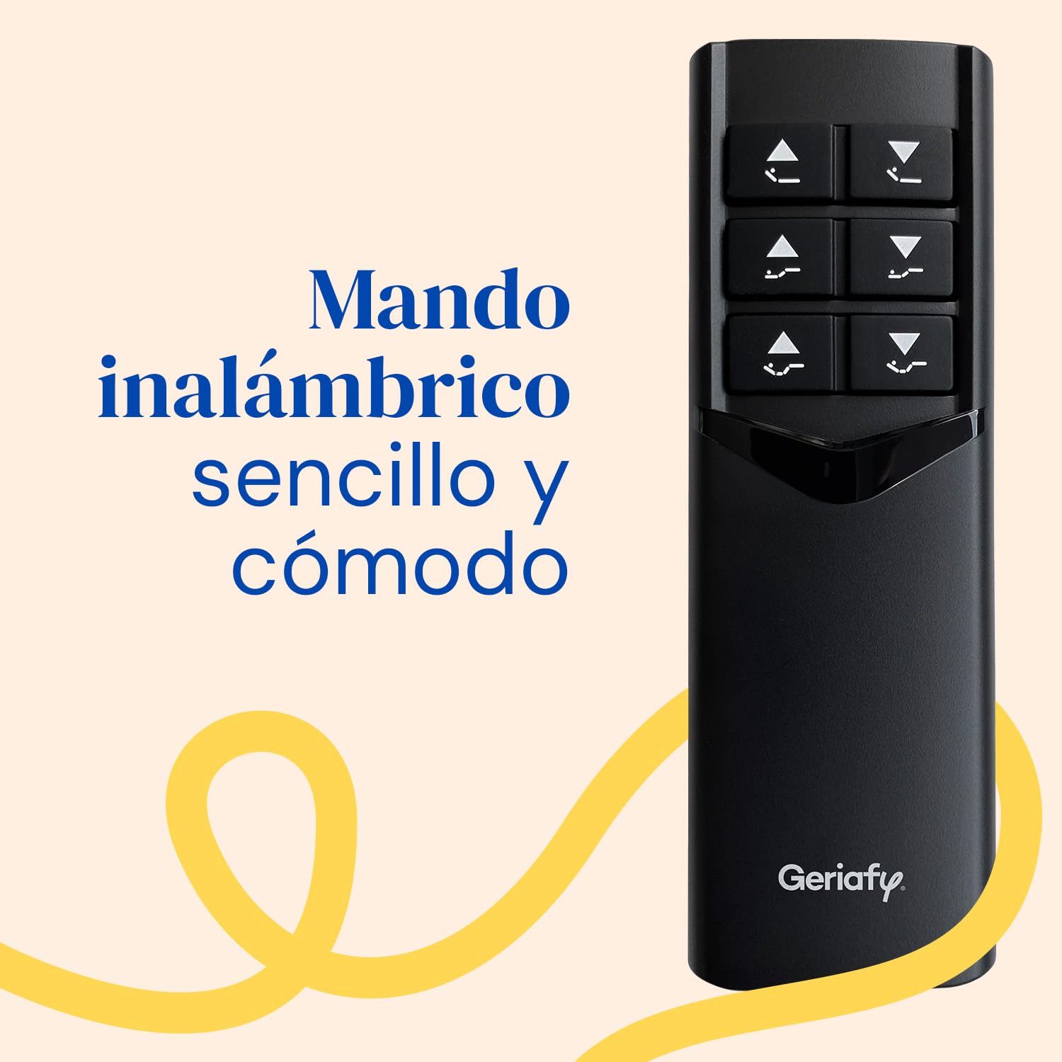 Geriafy - Cama Articulada Eléctrica Reforzada con Patas Regulables | Barandillas abatibles Resistentes (90x190 cm, Mando Inalámbrico)