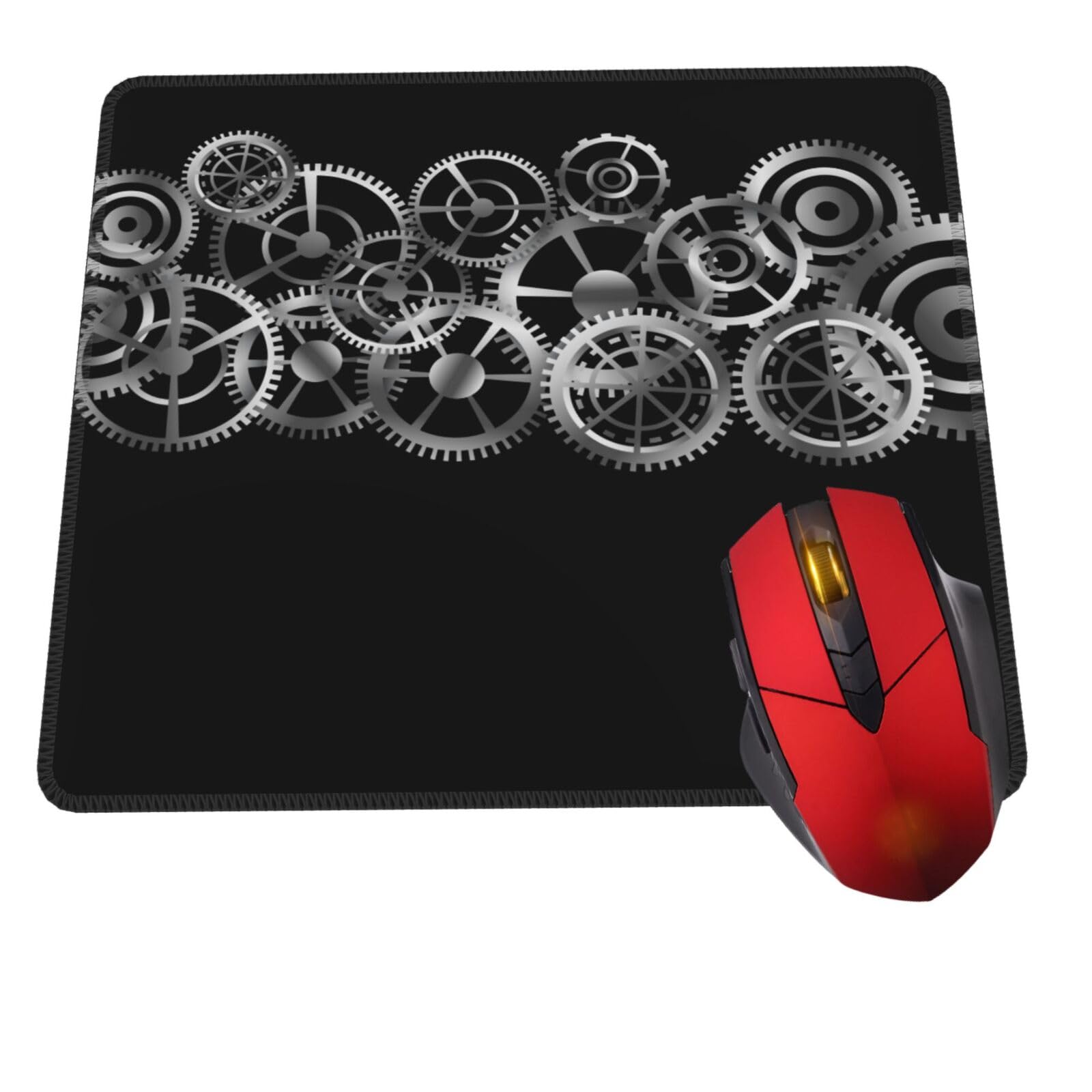 Mouse Pad Gears Mouse Pads for Desk Non-Slip Rubber Base Square Gaming Mousepad Mat for Computer Home Office