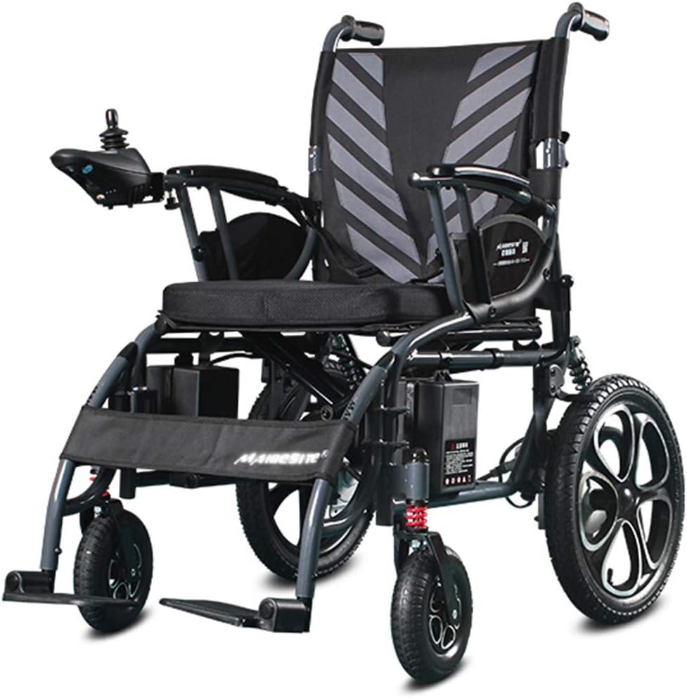 IW.HLMF ACEDA Electric Wheelchair, Foldable And Lightweight Powered Wheelchair,Seat Width 45Cm,360° Joystick, Weight Capacity 100KG