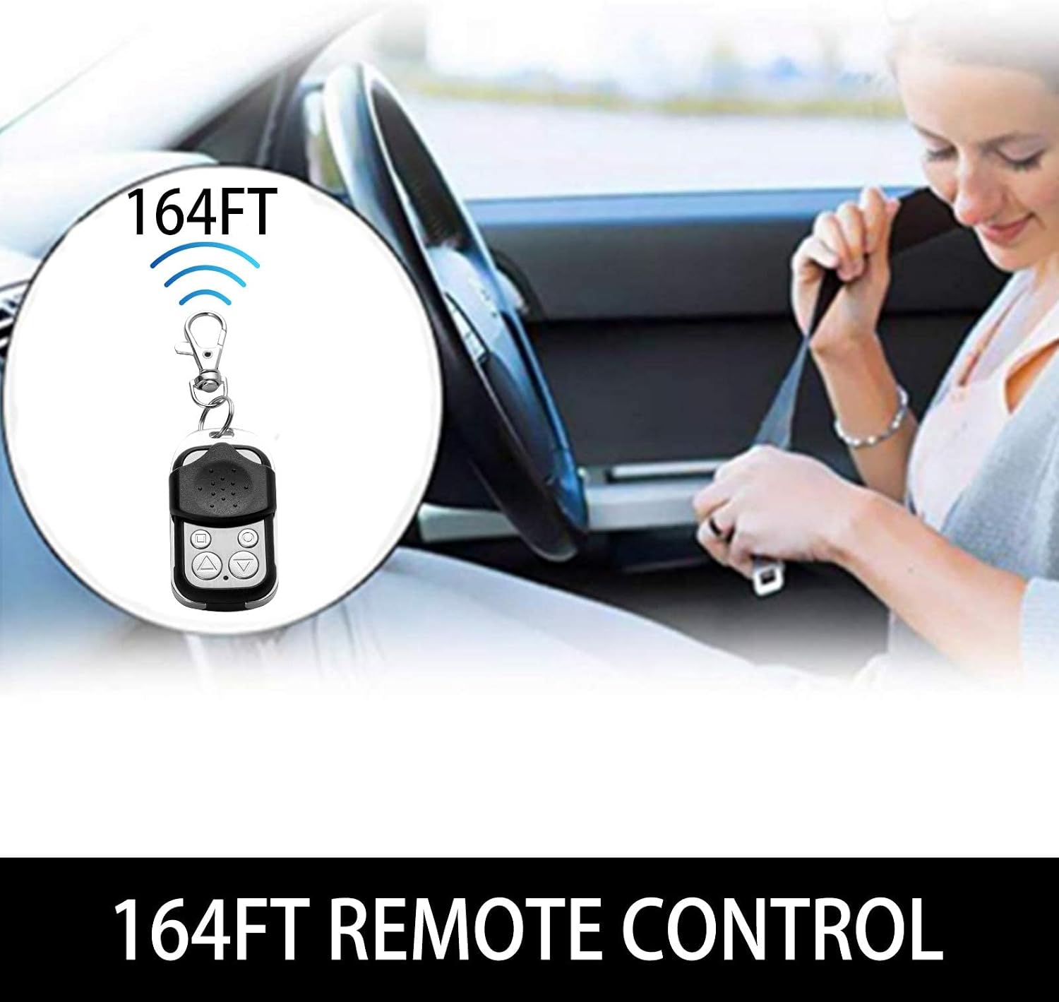 OrangeA Gate Remote Control 4-Button Backup Key Accept Signal Within 100ft for Automatic Opener Hardware Sliding Driveway Security Kit